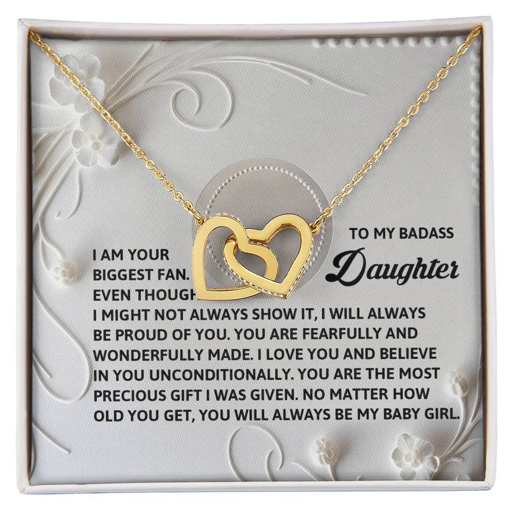 Daughter-My Baby Girl | Interlocking Hearts Necklace