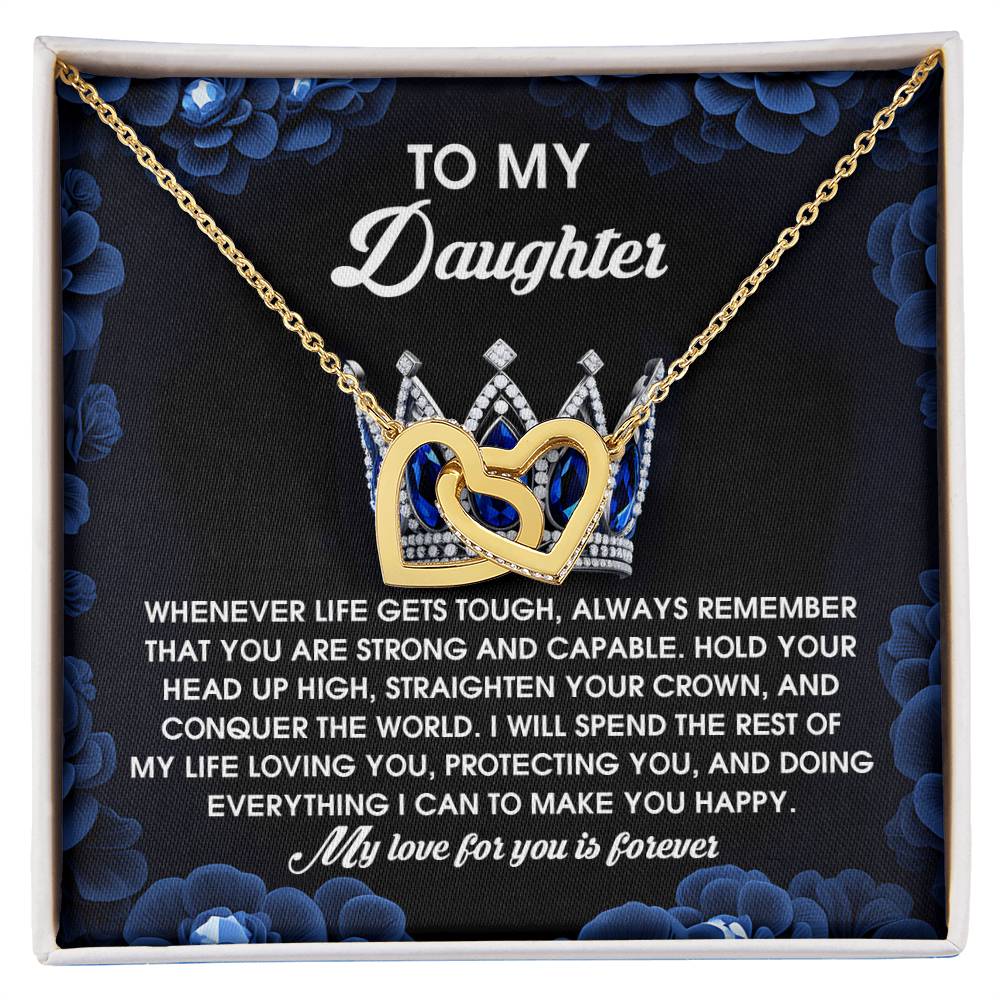 Daughter-Make You Happy | Interlocking Hearts Necklace