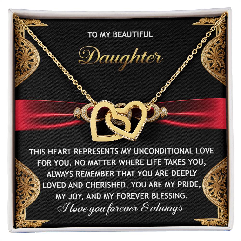 Daughter-Love For You | Interlocking Hearts Necklace