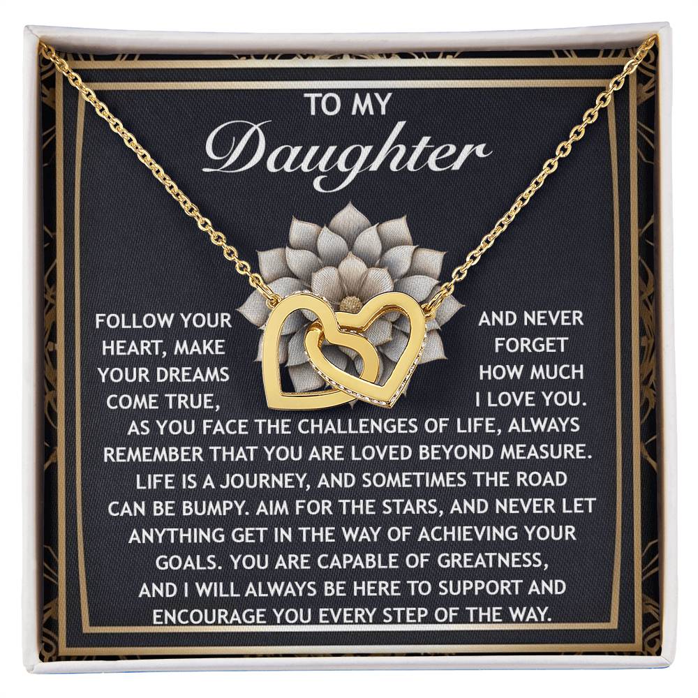 Daughter-In The Way | Interlocking Hearts Necklace