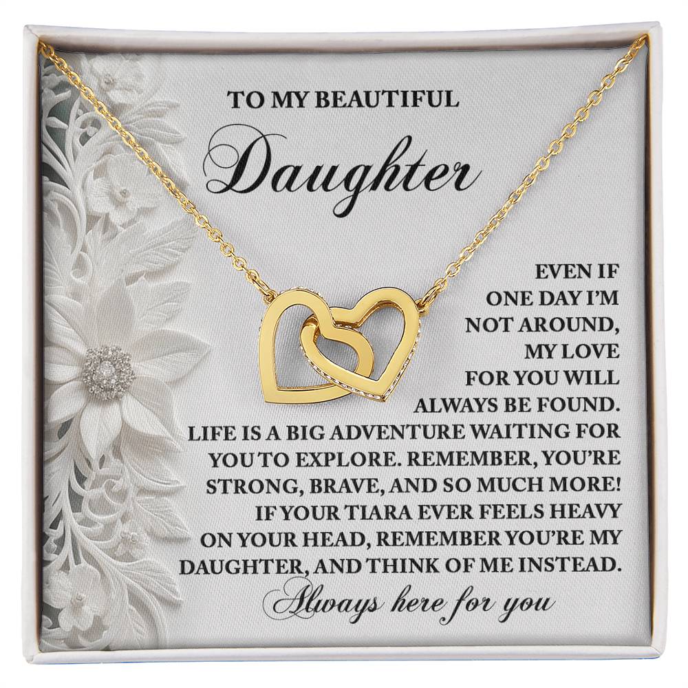 Daughter-Think Of Me | Interlocking Hearts Necklace