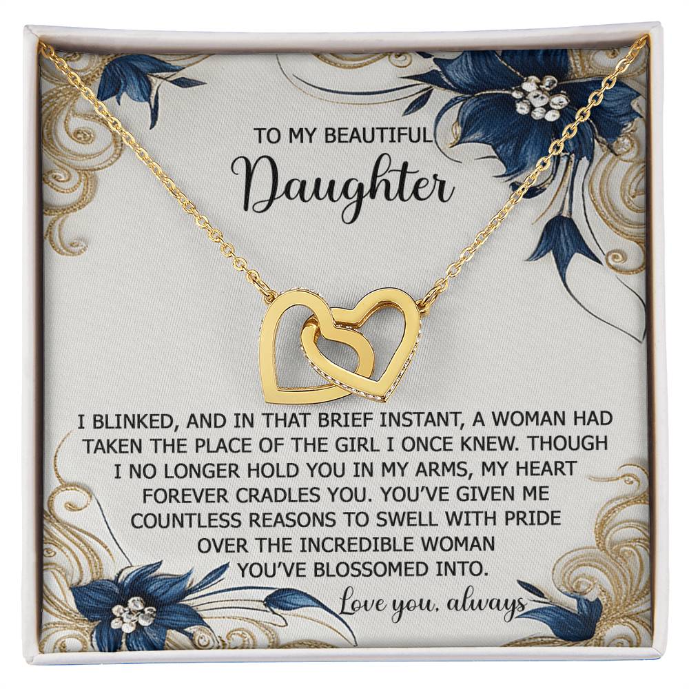 Daughter-In My Arms | Interlocking Hearts Necklace