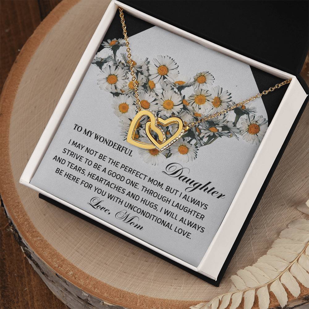 Daughter-Unconditional Love | Interlocking Hearts Necklace