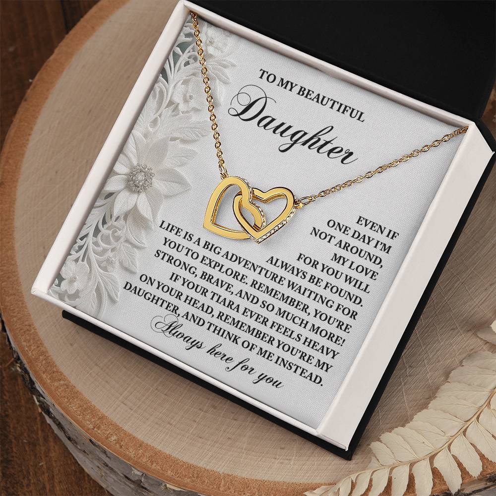 Daughter-Think Of Me | Interlocking Hearts Necklace