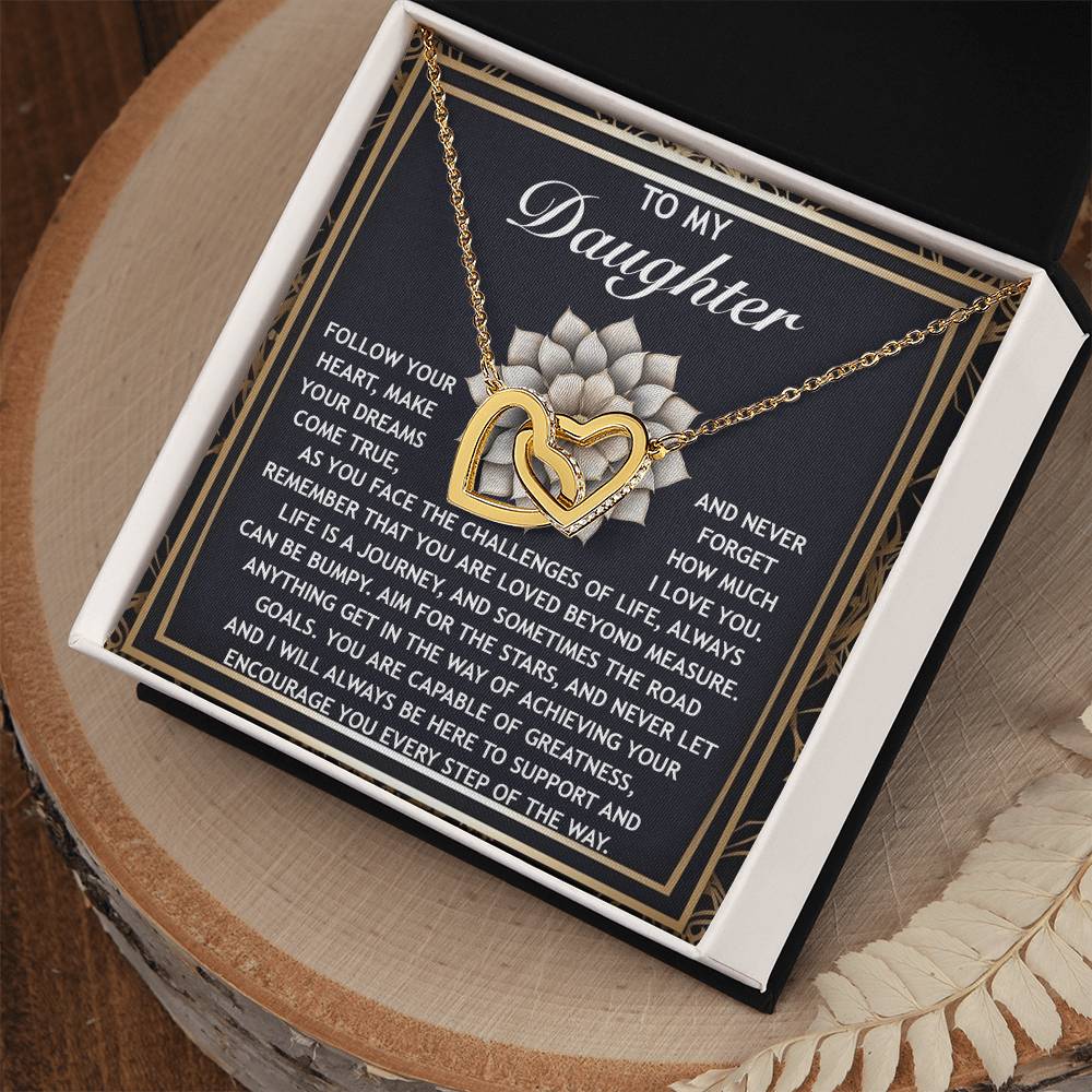 Daughter-In The Way | Interlocking Hearts Necklace
