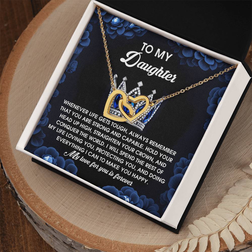 Daughter-Make You Happy | Interlocking Hearts Necklace