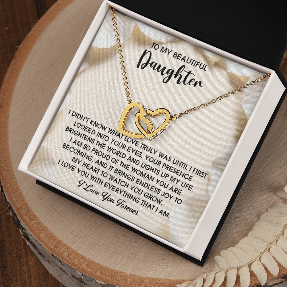 Daughter-Into Your Eyes | Interlocking Hearts Necklace