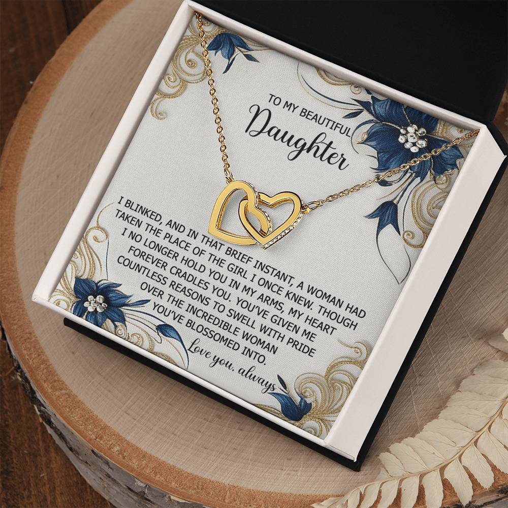 Daughter-In My Arms | Interlocking Hearts Necklace