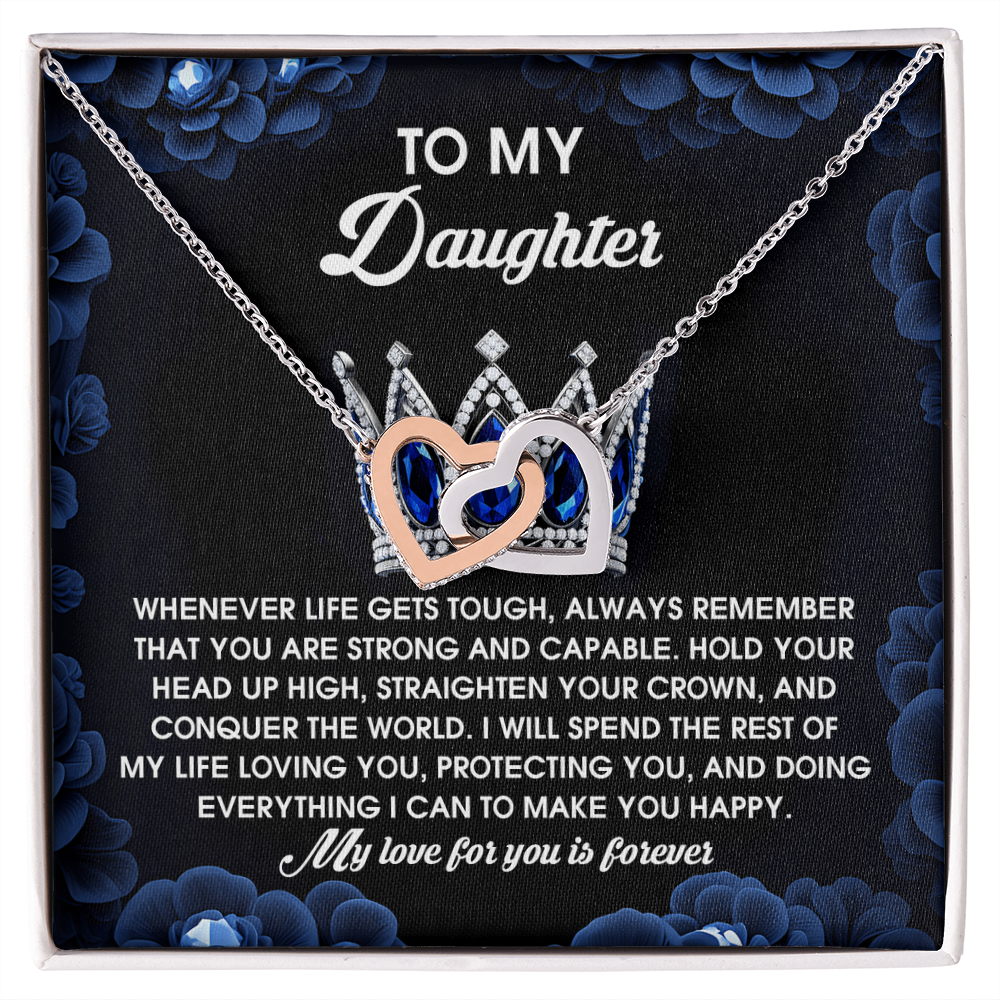 Daughter-Make You Happy | Interlocking Hearts Necklace