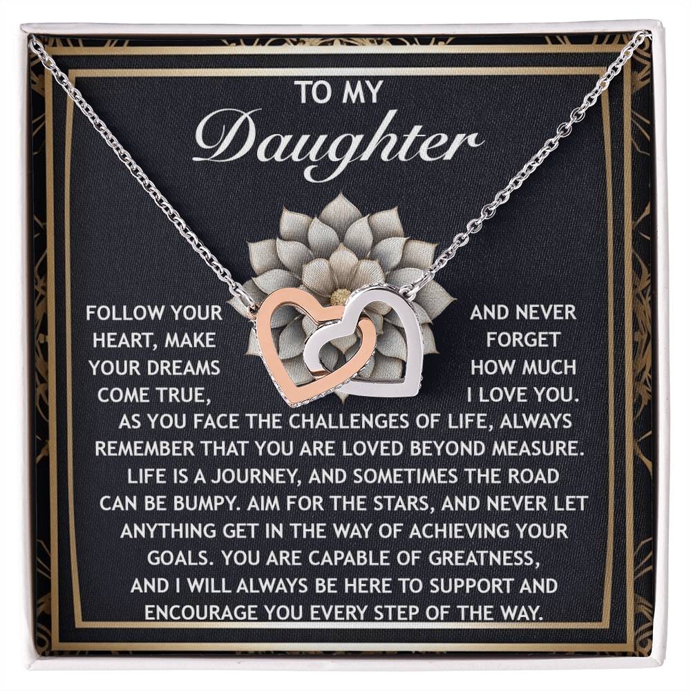 Daughter-In The Way | Interlocking Hearts Necklace