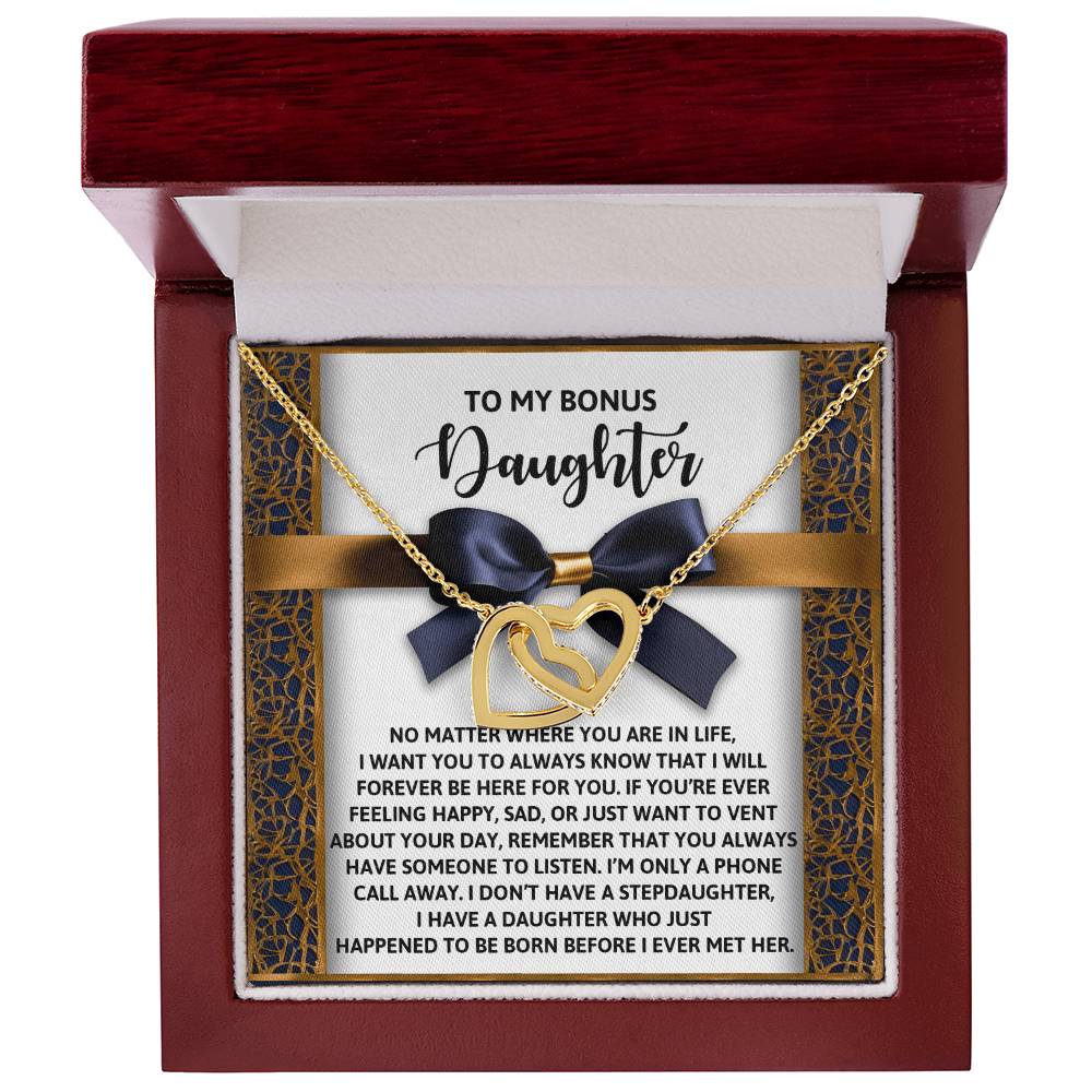 Daughter-Have Someone Interlocking Hearts Necklace