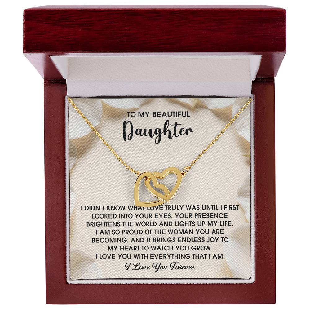 Daughter-Into Your Eyes | Interlocking Hearts Necklace