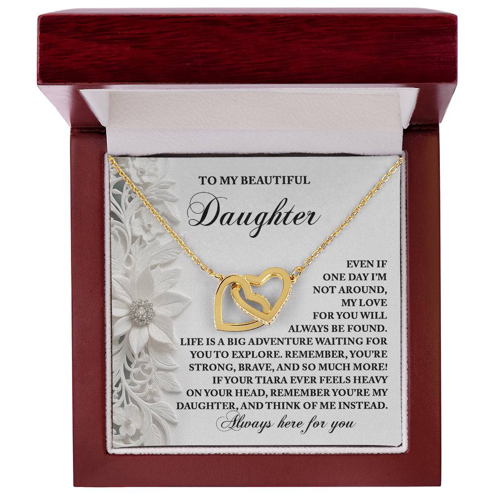 Daughter-Think Of Me | Interlocking Hearts Necklace