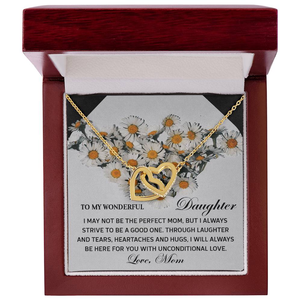 Daughter-Unconditional Love | Interlocking Hearts Necklace