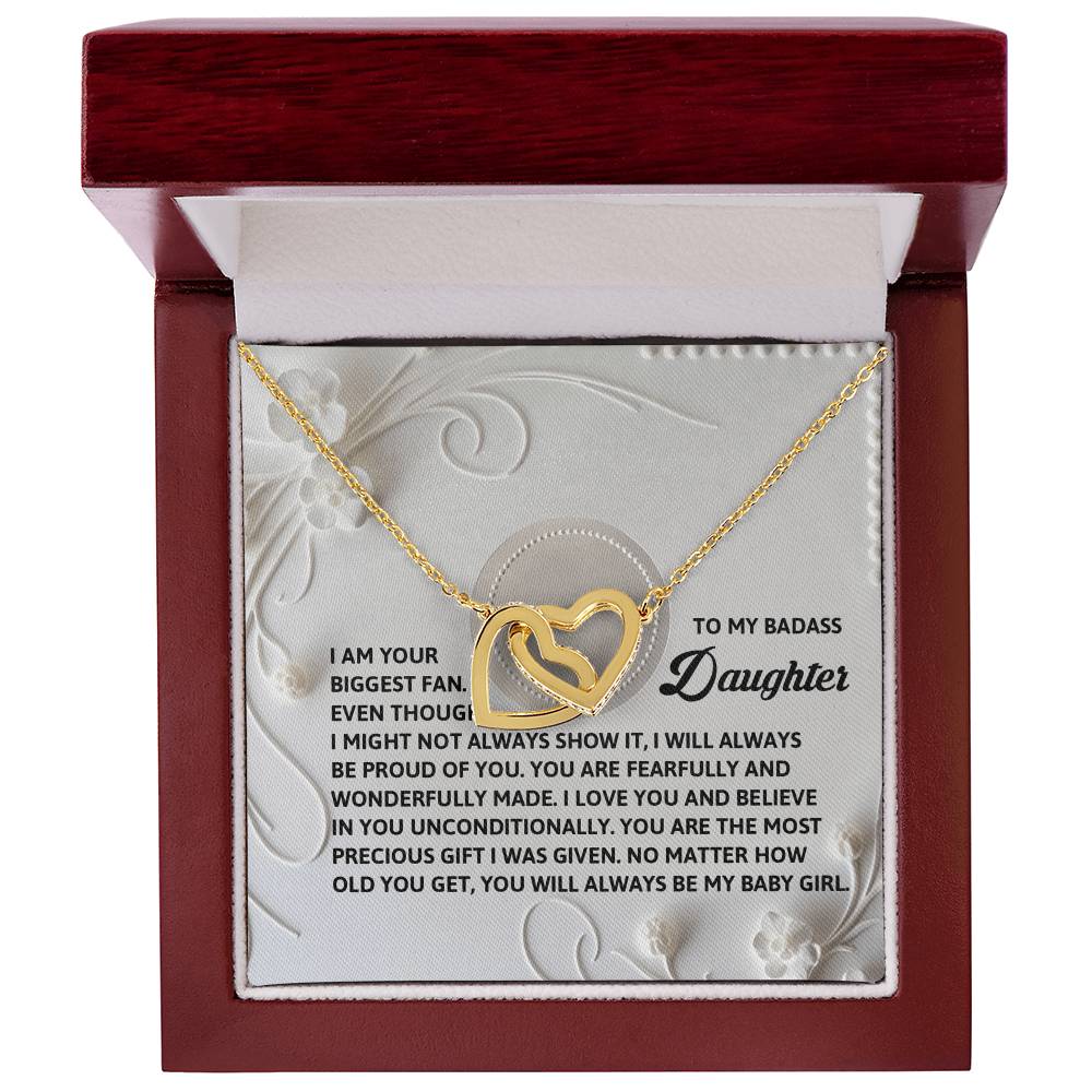 Daughter-My Baby Girl | Interlocking Hearts Necklace