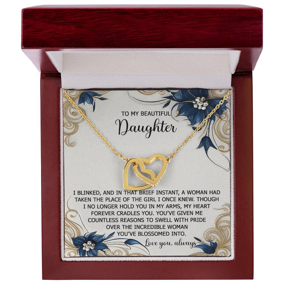 Daughter-In My Arms | Interlocking Hearts Necklace