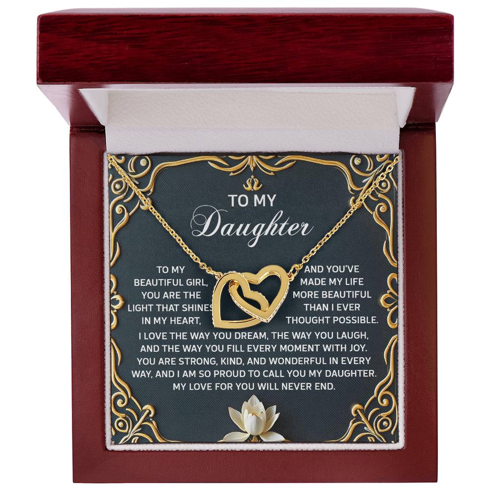 Daughter-Never End | Interlocking Hearts Necklace
