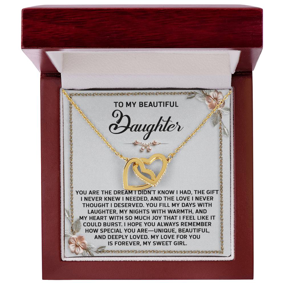 Daughter-My Sweet Girl | Interlocking Hearts Necklace