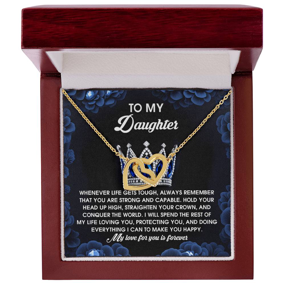 Daughter-Make You Happy | Interlocking Hearts Necklace
