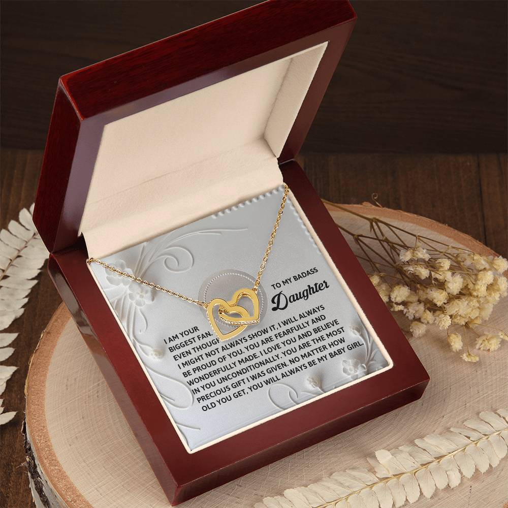 Daughter-My Baby Girl | Interlocking Hearts Necklace