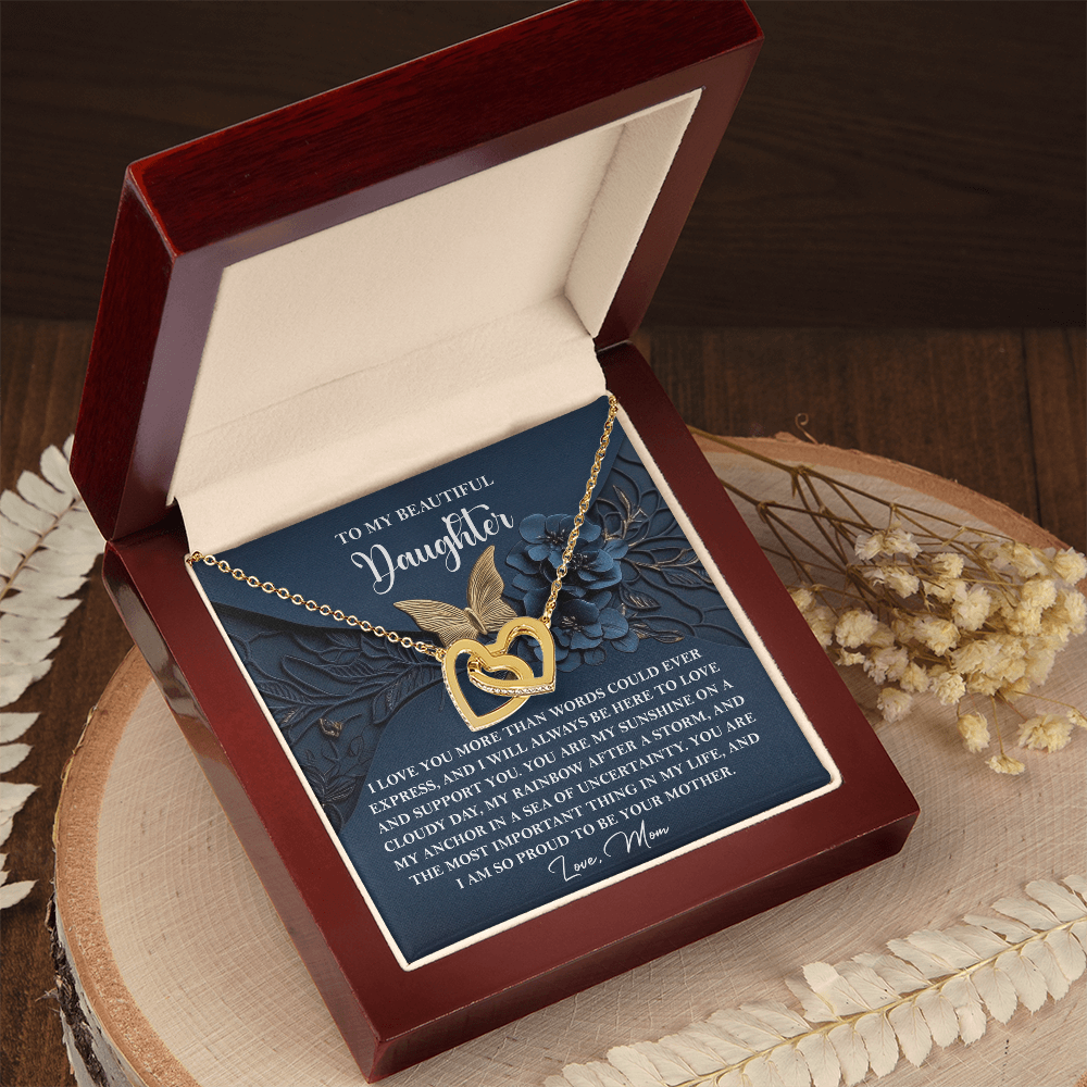 Daughter-In The Way | Interlocking Hearts Necklace