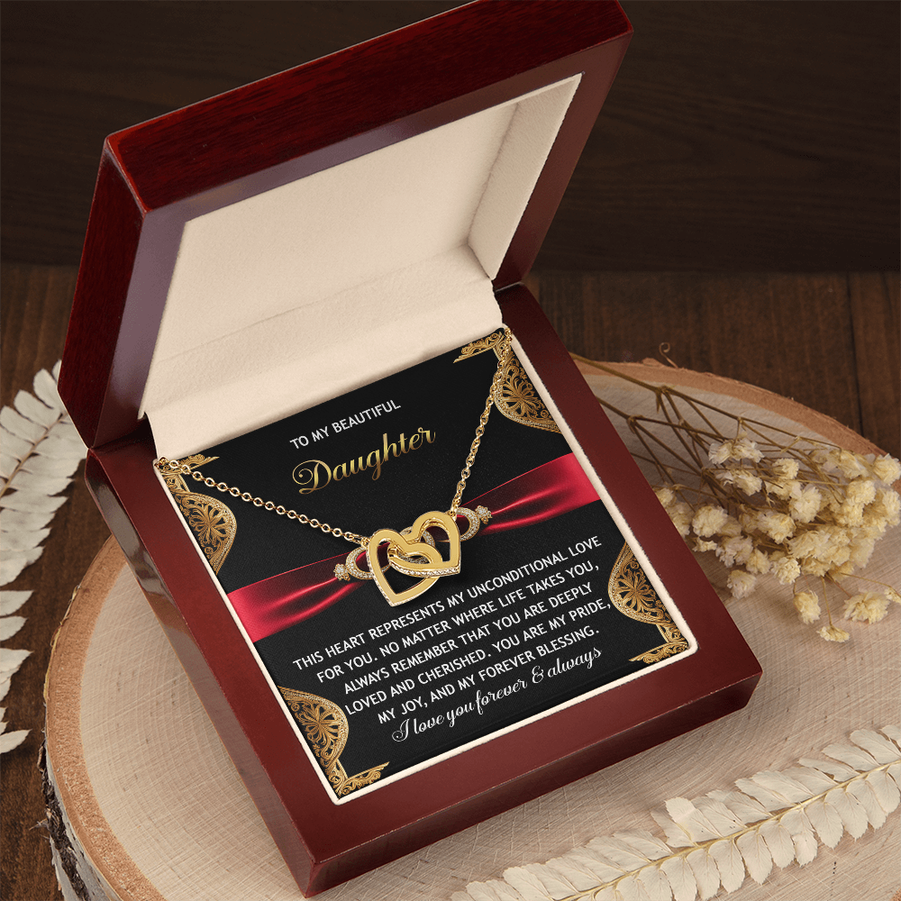Daughter-Make You Happy | Interlocking Hearts Necklace