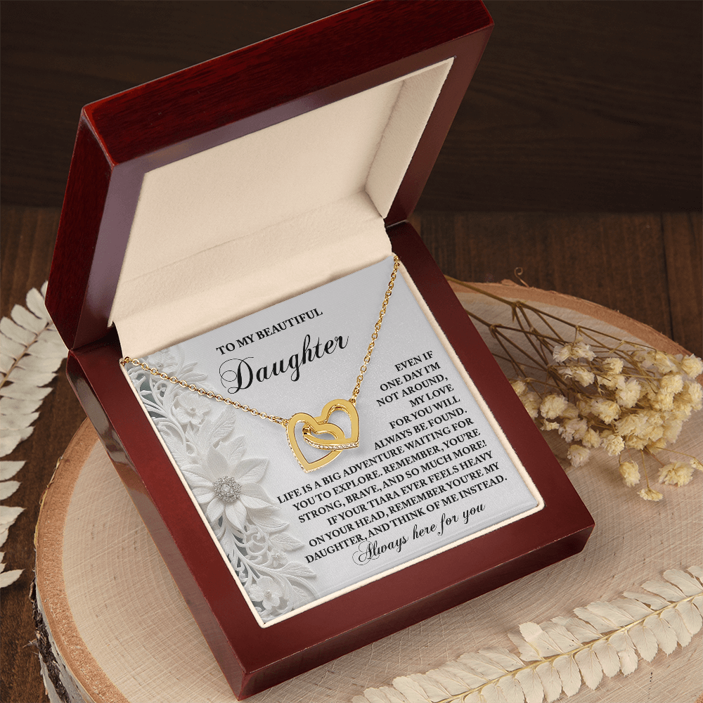 Daughter-Unconditional Love | Interlocking Hearts Necklace