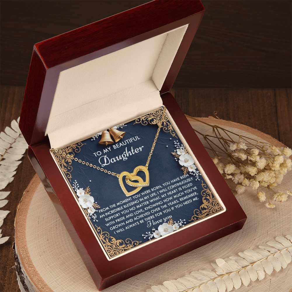 Daughter-In My Arms | Interlocking Hearts Necklace