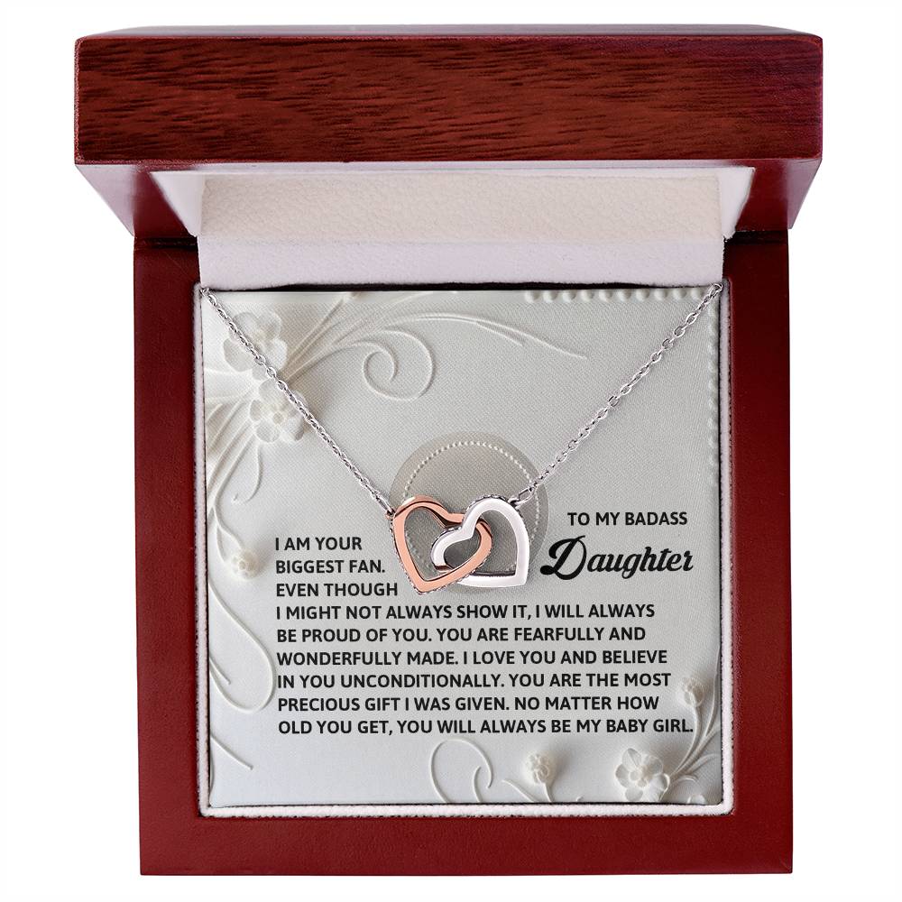 Daughter-My Baby Girl | Interlocking Hearts Necklace