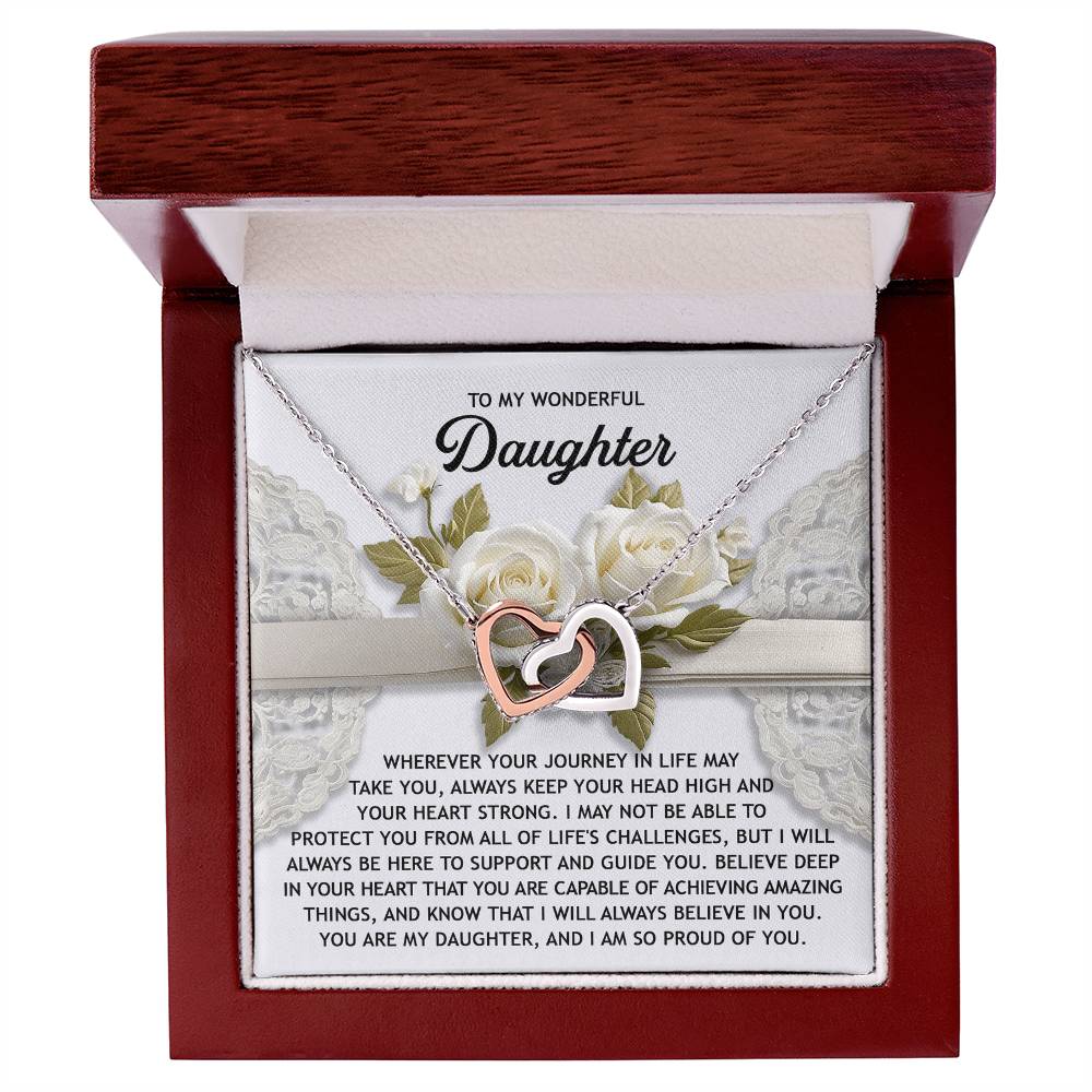 Daughter-Your Heart | Interlocking Hearts Necklace