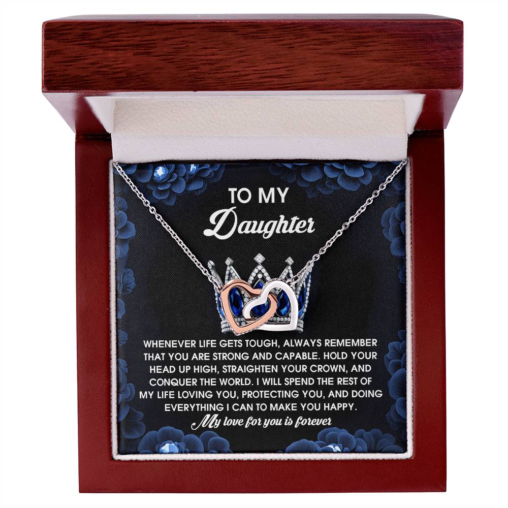 Daughter-Make You Happy | Interlocking Hearts Necklace