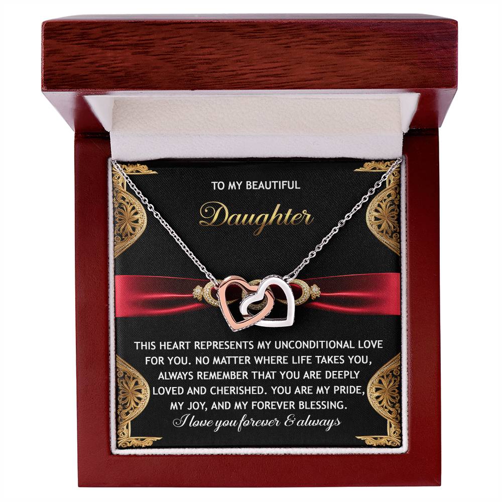 Daughter-Love For You | Interlocking Hearts Necklace