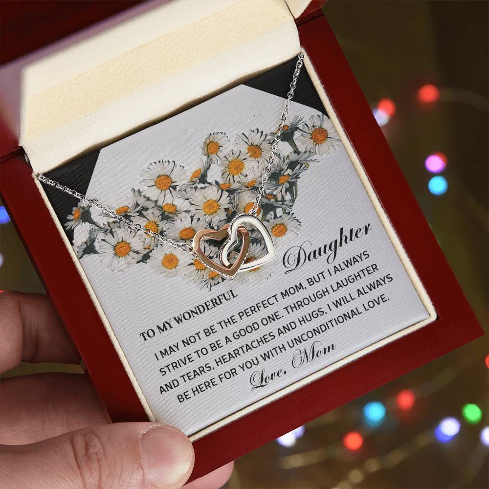 Daughter-Unconditional Love | Interlocking Hearts Necklace