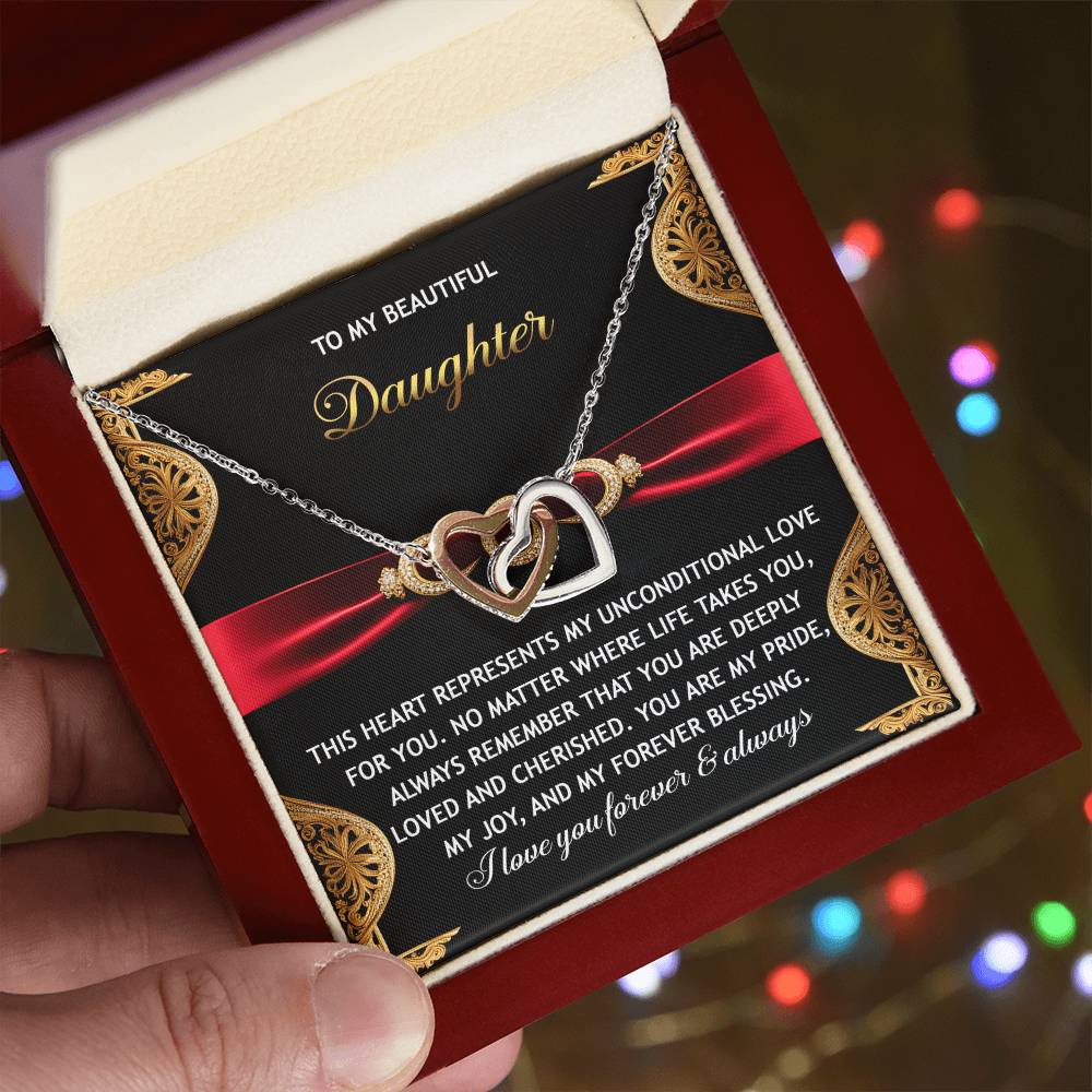 Daughter-Love For You | Interlocking Hearts Necklace