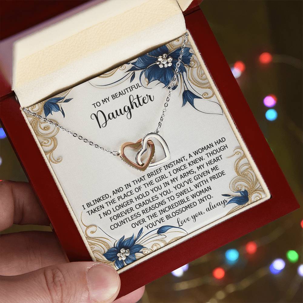 Daughter-In My Arms | Interlocking Hearts Necklace