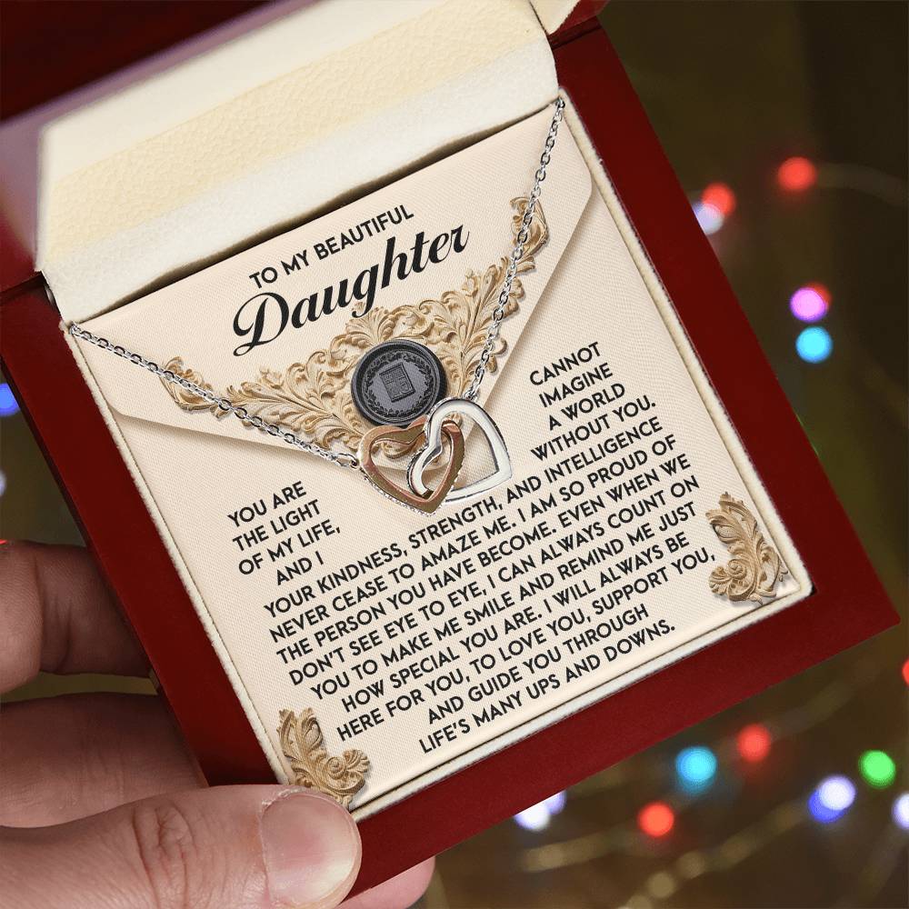 Daughter-Amaze Me Interlocking Hearts Necklace