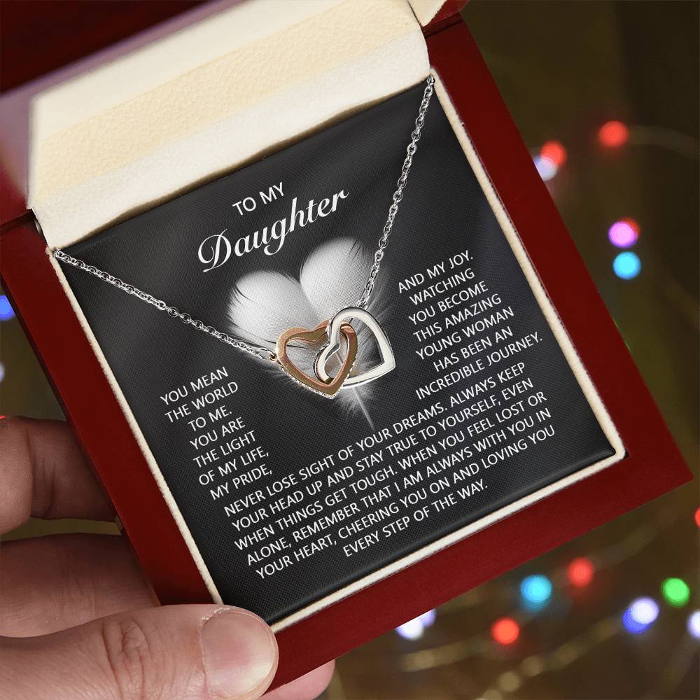 Daughter-In Your Heart | Interlocking Hearts Necklace