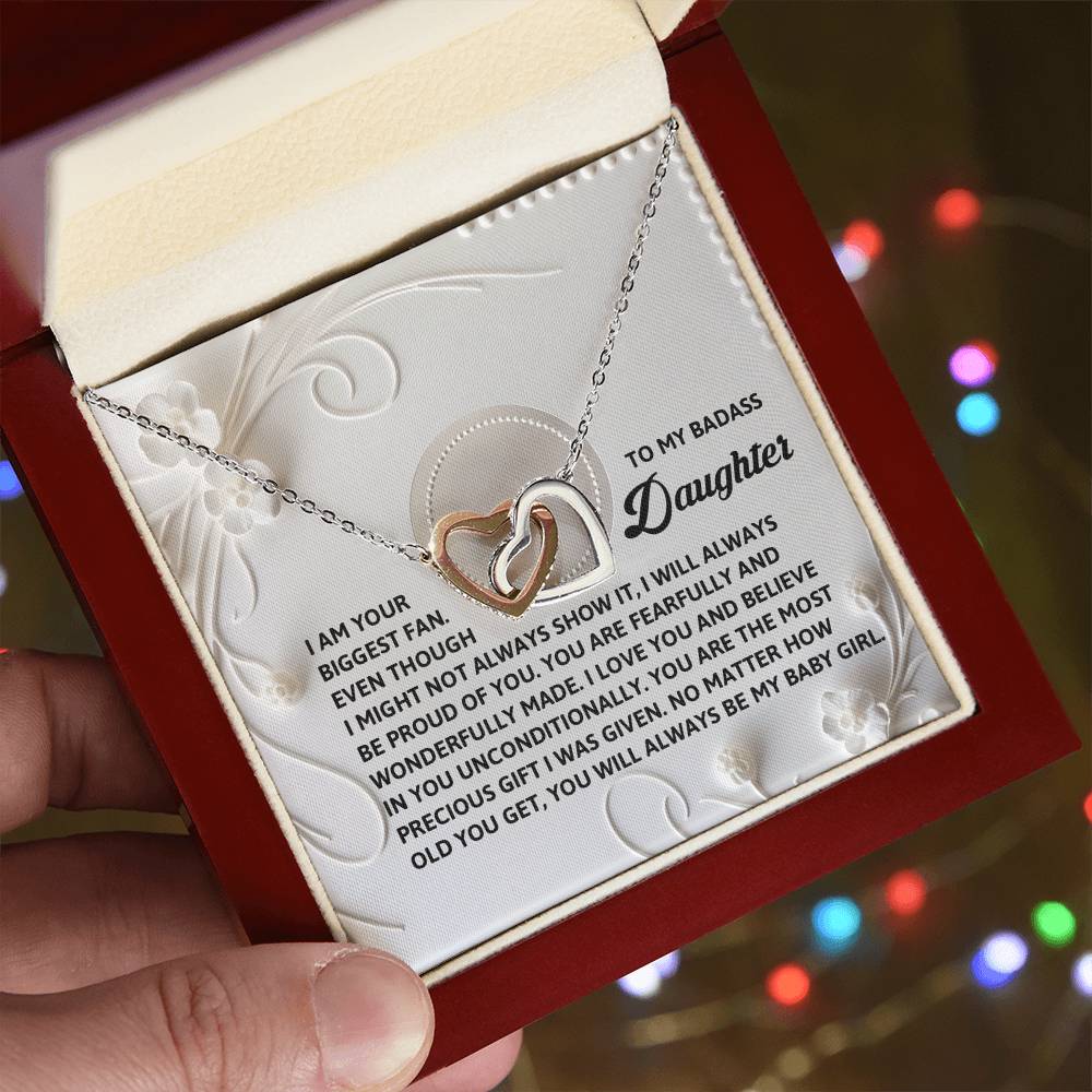 Daughter-My Baby Girl | Interlocking Hearts Necklace