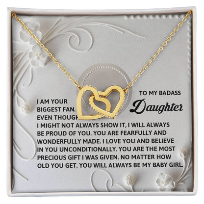 Daughter-My Baby Girl | Interlocking Hearts Necklace