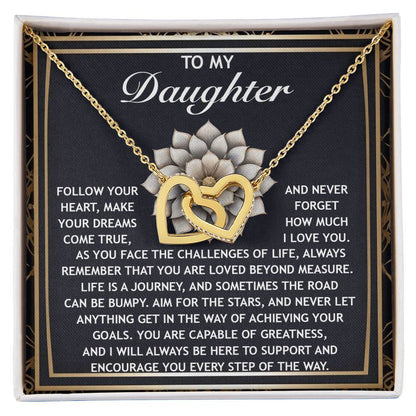 Daughter-In The Way | Interlocking Hearts Necklace