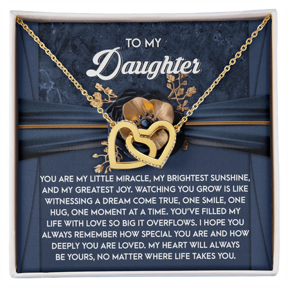 Daughter-You Are Loved | Interlocking Hearts Necklace
