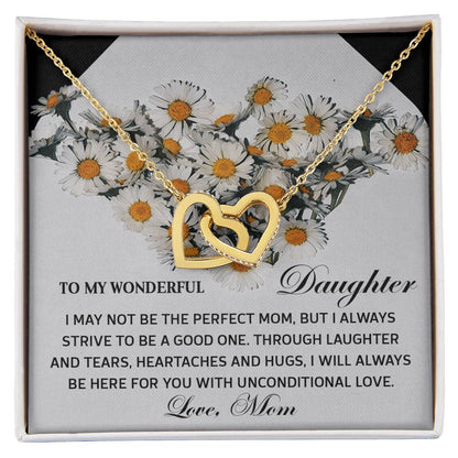 Daughter-Unconditional Love | Interlocking Hearts Necklace