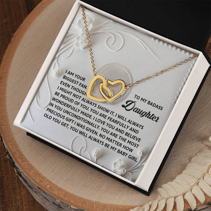 Daughter-My Baby Girl | Interlocking Hearts Necklace