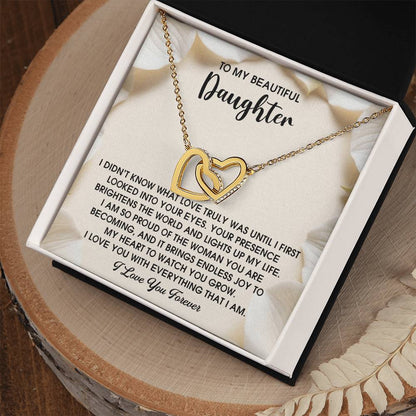 Daughter-Into Your Eyes | Interlocking Hearts Necklace