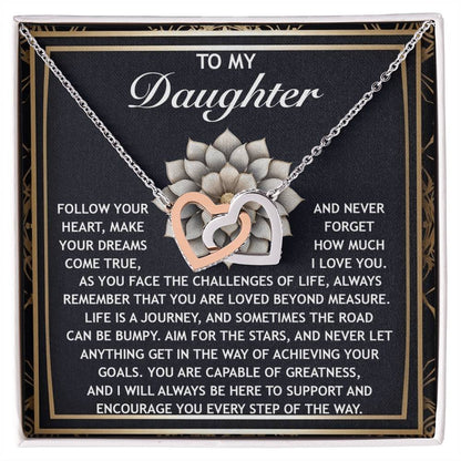 Daughter-In The Way | Interlocking Hearts Necklace