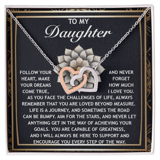 Daughter-In The Way | Interlocking Hearts Necklace