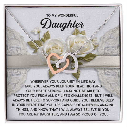 Daughter-Your Heart | Interlocking Hearts Necklace