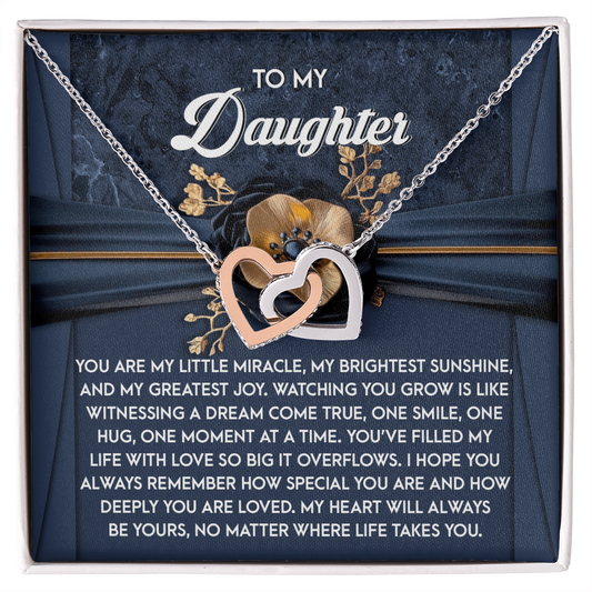 Daughter-You Are Loved | Interlocking Hearts Necklace