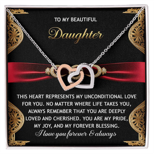 Daughter-Love For You | Interlocking Hearts Necklace