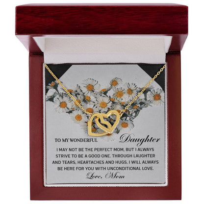 Daughter-Unconditional Love | Interlocking Hearts Necklace